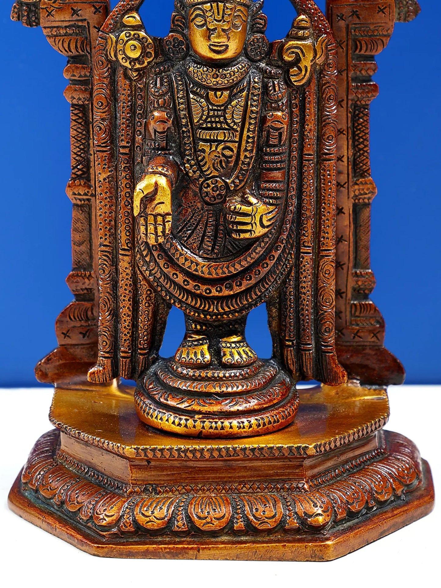 Brassaura® Mini Lord Balaji Brass Statue | Height 3 Inches & Weight 1.56 kgs