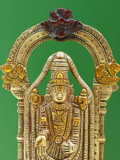 Brassaura® Mini Lord Balaji Brass Statue | Height 3 Inches & Weight 1.56 kgs