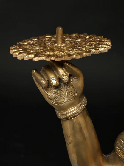 ब्रसौरा® ब्रास विष्णु प्रतिमा | ऊँचाई 38 इंच और वज़न 28.54 किग्रा