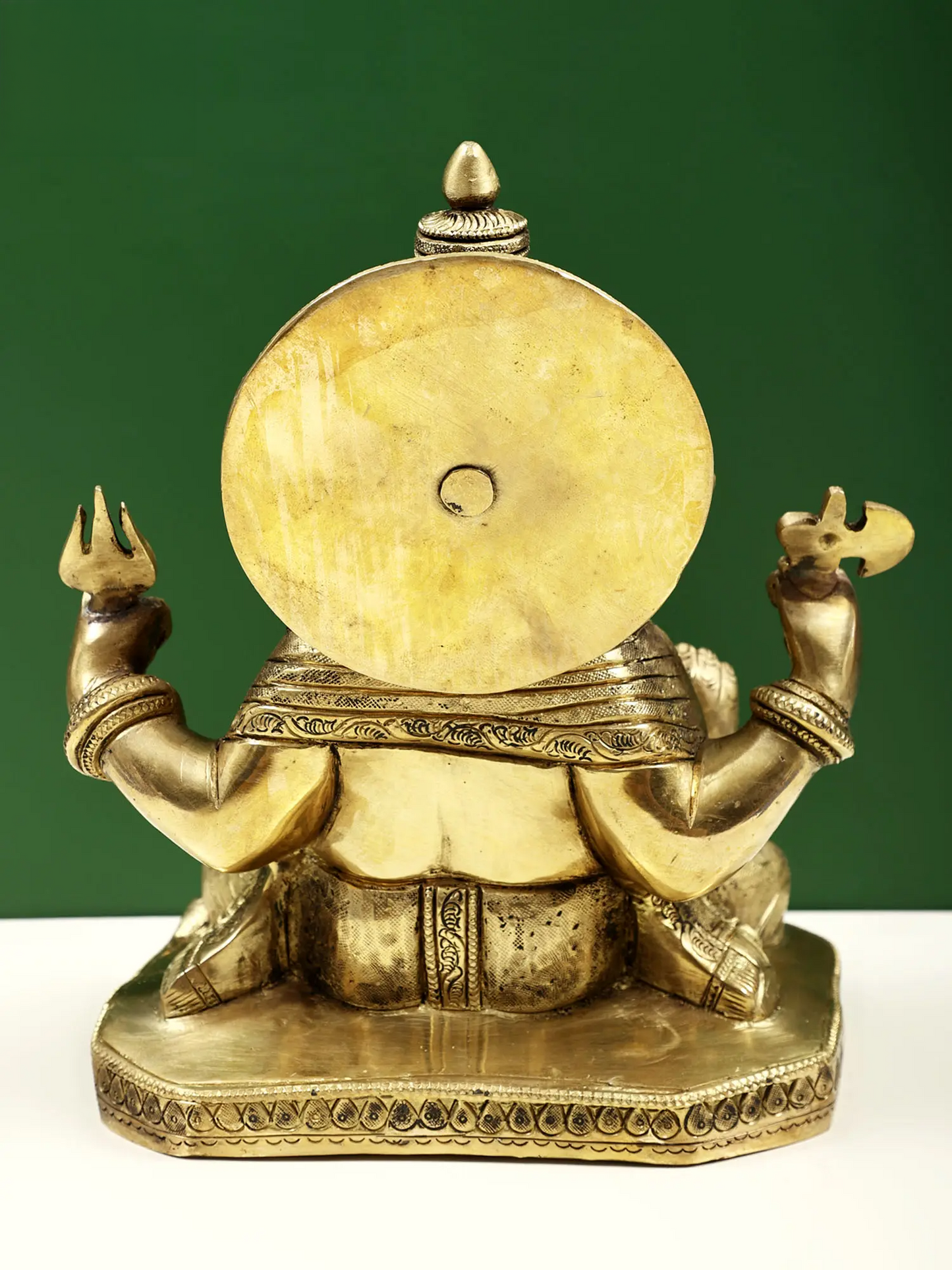 Brassaura® Classic Seated Ganesha Idol | Height 9.05 Inches & Weight 5.79 kgs