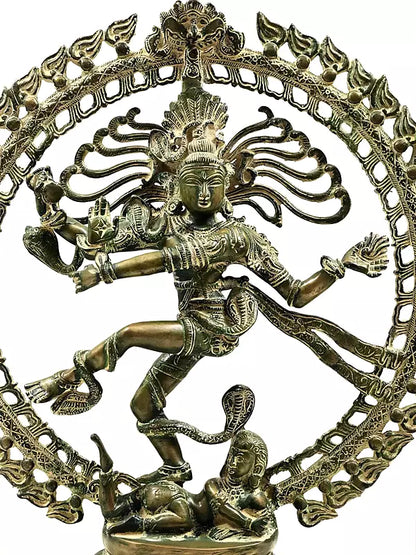 Brassaura™ Brass Nataraj Statue | Height 20.5 Inches & Weight 7.75 kg