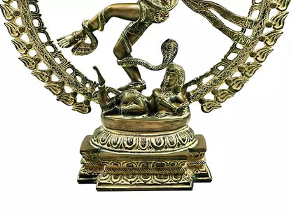 Brassaura™ Brass Nataraj Statue | Height 20.5 Inches & Weight 7.75 kg