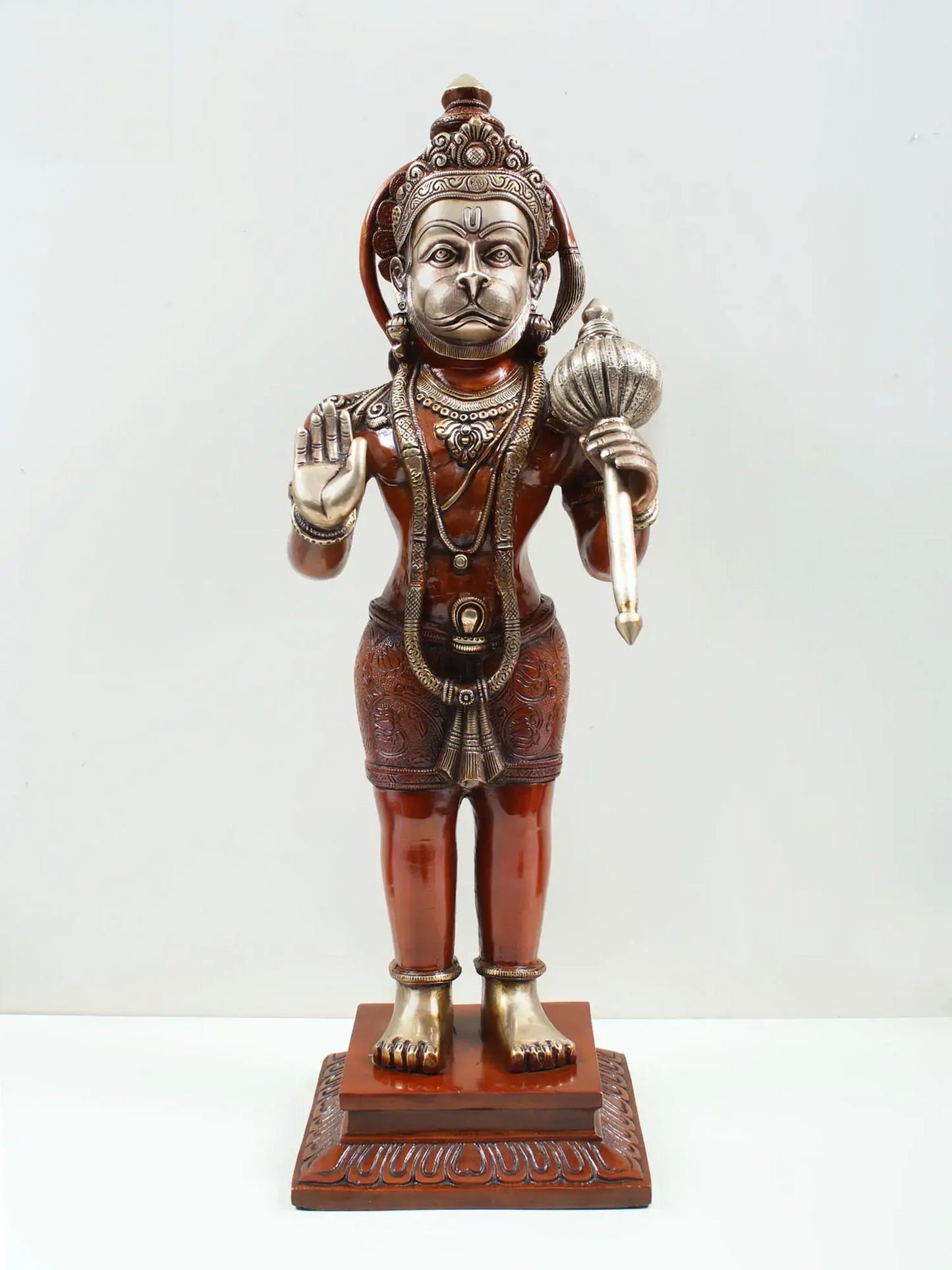 Brassaura® Standing Blessing Hanuman Statue | Brass | Height 23.23 Inches & Weight 12.09 kgs
