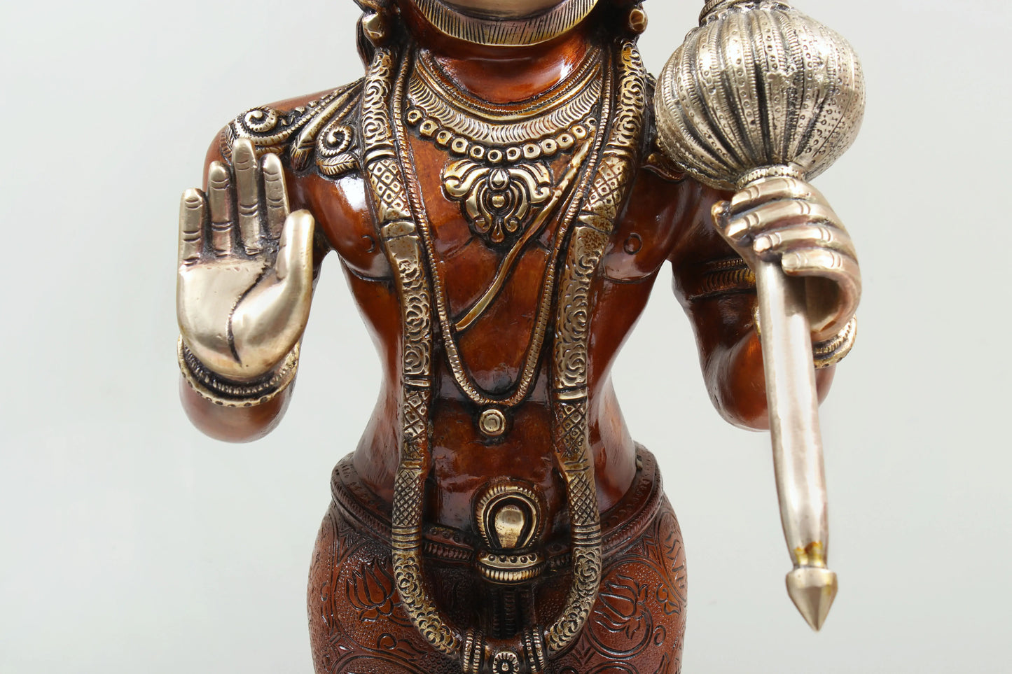 Brassaura® Standing Blessing Hanuman Statue | Brass | Height 23.23 Inches & Weight 12.09 kgs