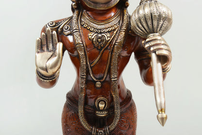 Brassaura® Standing Blessing Hanuman Statue | Brass | Height 23.23 Inches & Weight 12.09 kgs