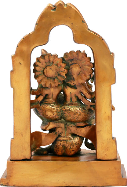 Brassaura® Brass Lakshmi Narayana on Garuda Statue | Height 12 Inches & Weight 5.24 kg