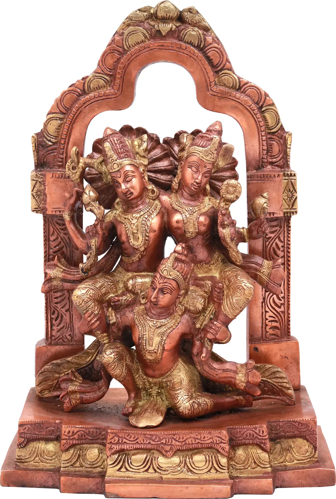 Brassaura® Brass Lakshmi Narayana on Garuda Statue | Height 12 Inches & Weight 5.24 kg