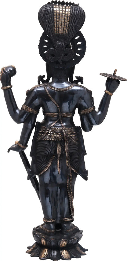 Brassaura® Brass Vishnu Statue | Height 40 Inches & Weight 31 kg