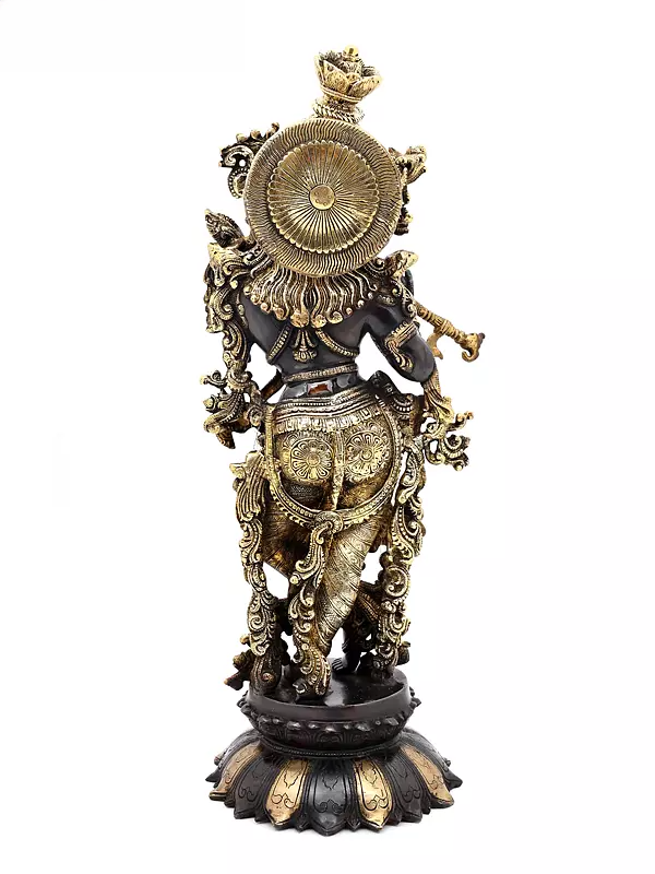 Brassaura® Brass Krishna Statue | Height 27 Inches & Weight 14.80 kg