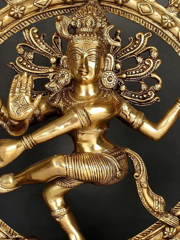 Brassaura® Brass Nataraj Statue | Height 13.2 Inches & Weight 11 kg