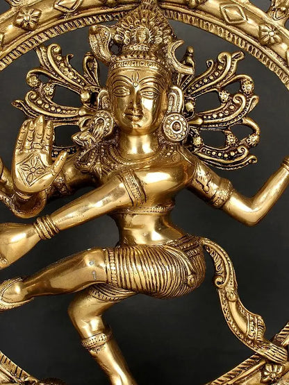 Brassaura® Brass Nataraj Statue | Height 13.2 Inches & Weight 11 kg