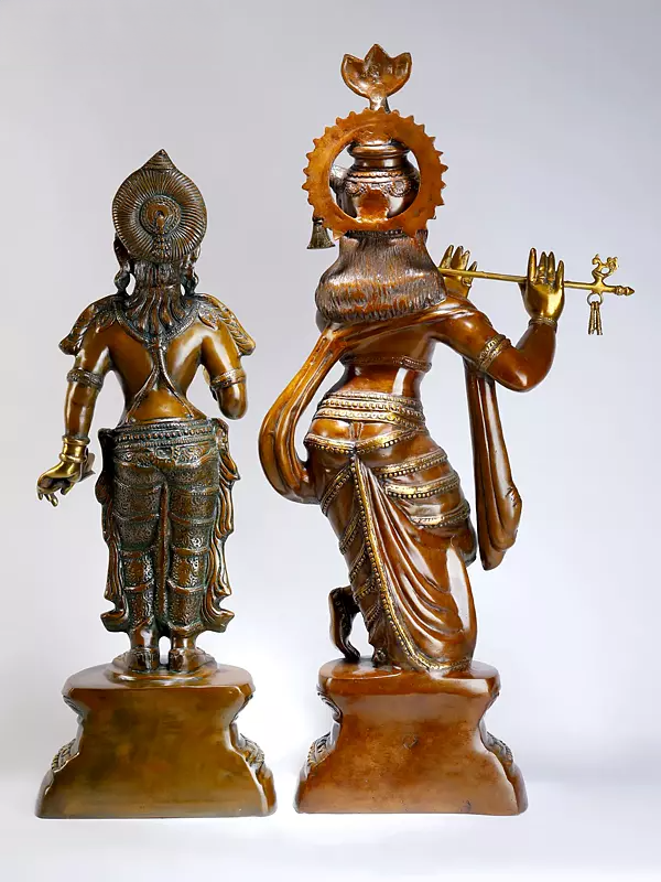 Brassaura® Brass Radha Krishna Statue | Height 36 Inches & Weight 44.57 kg