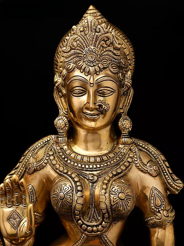 Brassaura® Brass Radha Krishna Statue | Height 36 Inches & Weight 44.57 kg