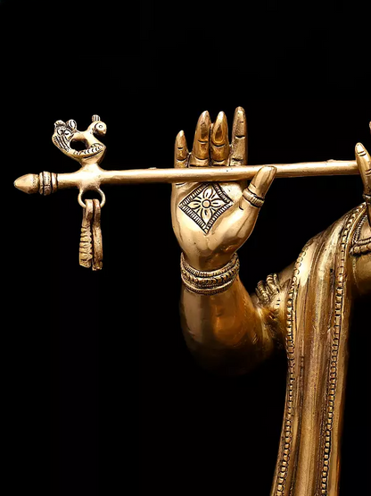 Brassaura® Brass Radha Krishna Statue | Height 36 Inches & Weight 44.57 kg