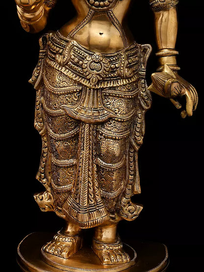 Brassaura® Brass Radha Krishna Statue | Height 36 Inches & Weight 44.57 kg