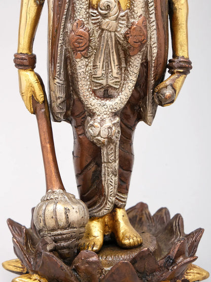 Brassaura® Brass Vishnu Statue | Height 12 Inches & Weight 3.60 kg