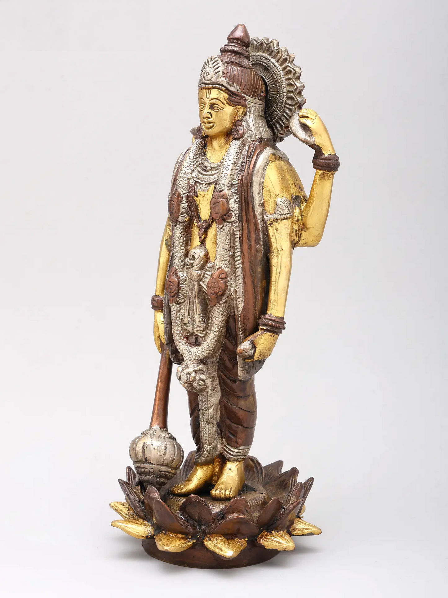 Brassaura® Brass Vishnu Statue | Height 12 Inches & Weight 3.60 kg