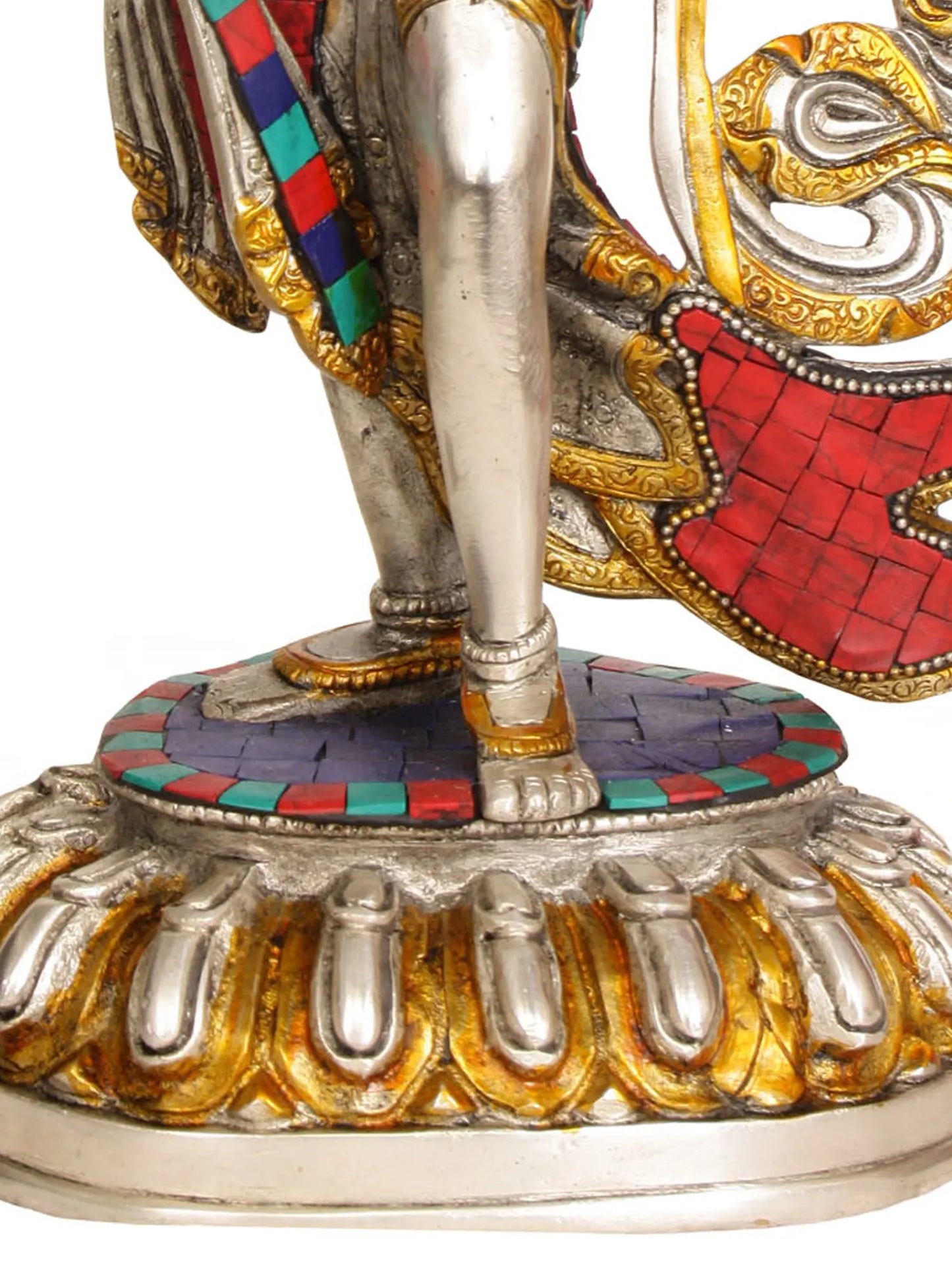 Brassaura® Standing Tara Devi with Stone Inlay | Brass Statue | Height 12 Inches & Weight 3.10 kgs